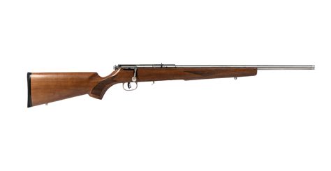 Savage 93r17 Gns Sr 17 Hmr Bolt Action Rifle With Wood Stock And
