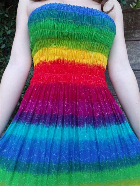 6 Rainbow Colors Dresses Women Dresses