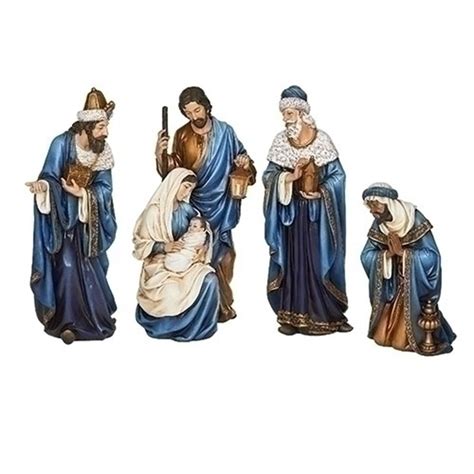 15 4pc Set Nativity Figure Set Bluegold Josephs Studio Collection