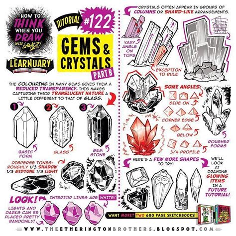 Heres Part Two Of My How To Think When You Draw Gems And Crystals