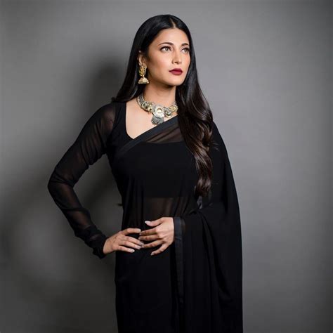 3 Times When Shruti Haasan Proved That Black Sarees Look Stunning On Her