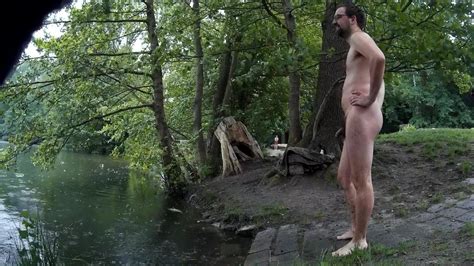 Skinny Dip In Public Getting Caught Naked Cum Outdoors