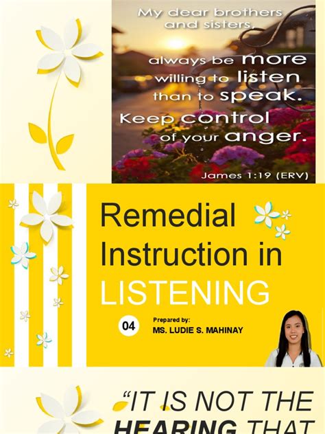5 Remedial Instruction In Listening Pdf Reading Comprehension