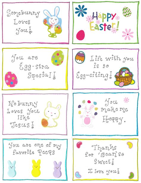 Easter Lunchbox Love Notes Free Printable Happy Home Fairy