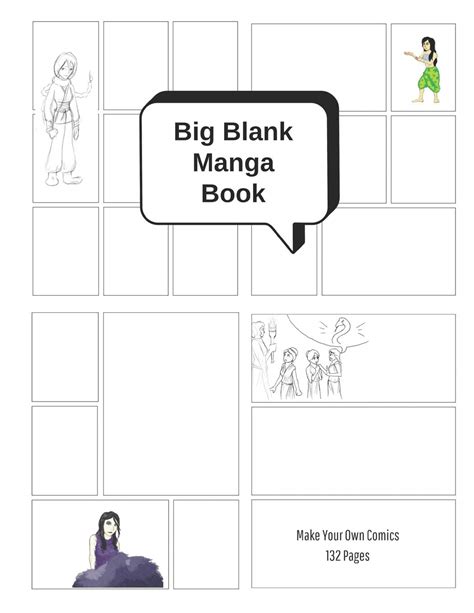 Buy Big Blank Manga Book Make Your Own Comics Large Sketchbook With