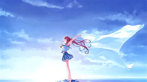 3840x2160 Anime Deep Blue Sky Pure White Wings 4k 4k Hd 4k Wallpapers