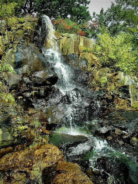 Waterfall Over Rocks Photograph By Maureen Rose Fine Art America