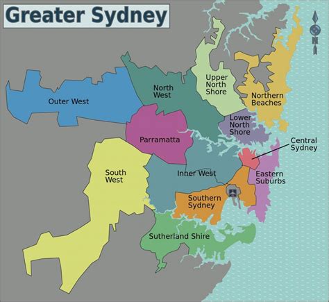 North Sydney Mapa Mapa De North Sydney Austrália