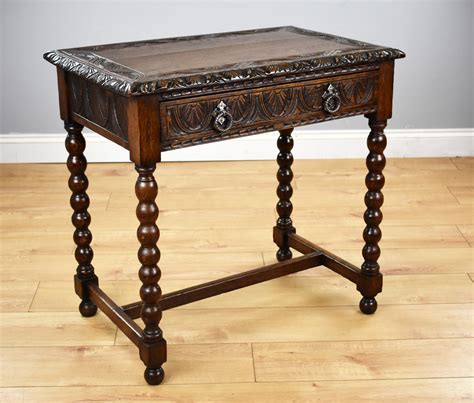 Victorian Carved Oak Side Table 704622 Uk