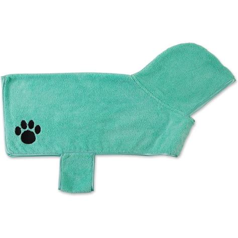 Bone Dry Embroidered Bone Microfiber Dog Bath Towel Aqua