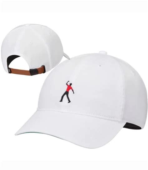 RARE NIKE HERITAGE86 Tiger Woods Masters Fist Pump Golf Hat White