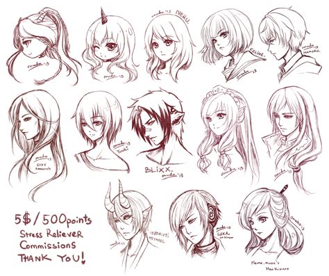 Src Batch By Zenithomocha On Deviantart How To Draw Anime Hair Hair Sketch How To Draw Hair