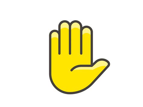 Raised Hand Emoji PNG Transparent Emoji Freepngdesign