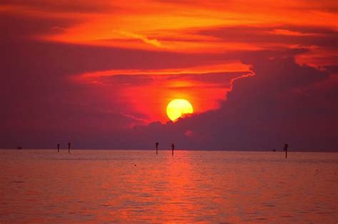 Beautiful Florida Sunset Red Sunset Sunrise Sunset Sunset