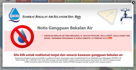 Syarikat bekalan air selangor (syabas) said the lra was closed due to odour pollution from the nilai industrial area. (UPDATE) #SYABAS: Water Disruption (Klang Valley) Due To ...