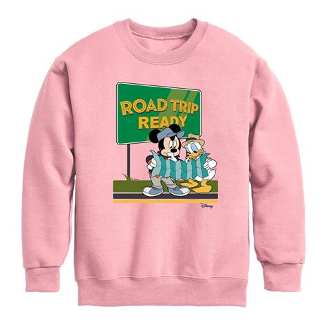 Disney Standard - Road Trip Ready - Toddler & Youth Crewneck Fleece