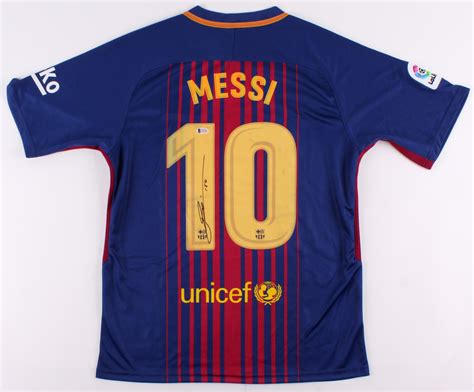 Lionel Messi Signed Barcelona Nike Jersey Inscribed Leo Beckett Coa