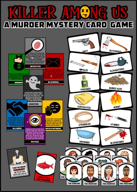 Killer Among Us A Murder Mystery Card Game For Parties Download Now