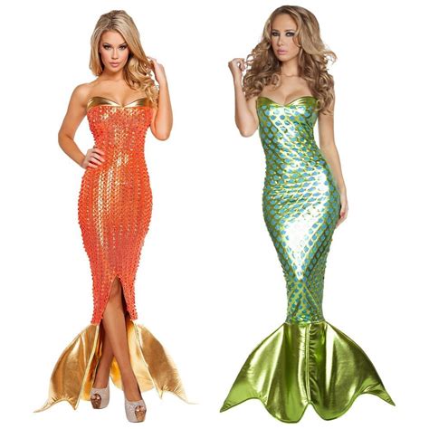 Sexy Mermaid Costume Adult Halloween Fancy Dress Ilove That Orange