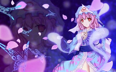 Anime Touhou Yuyuko Saigyouji Fondo De Pantalla Hd Wallpaperbetter