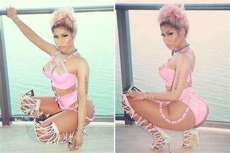 Nicki Minaj Shows Off Her Famous Bum In Raunchy Pink Underwear And Lace Up Boots In Sexy