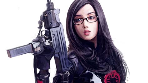 Cute Anime Girl With Gun Pictures For Desktop