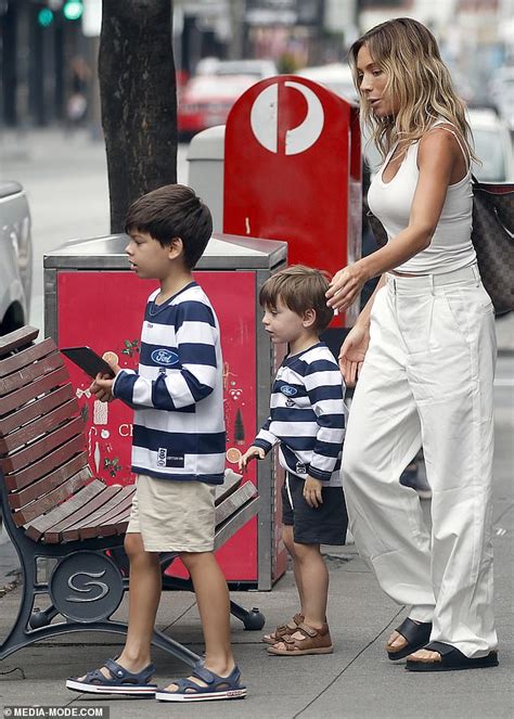 Nadia Bartel Dresses Her Two Young Sons Aston And Henley In Geelong