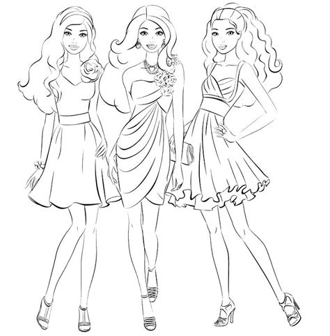 Barbie clipart black and white, Barbie black and white Transparent FREE