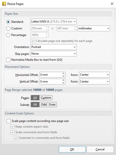 Actions Library Pages Actions Resize Pages