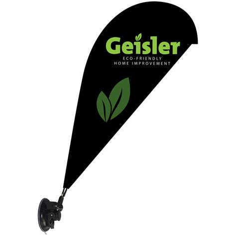 Mini Teardrop Banner With Premium Suction Cup Premier Polyester Products