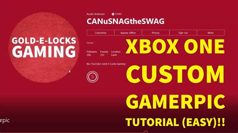 How To Get Custom Gamerpic On Xbox One Youtube