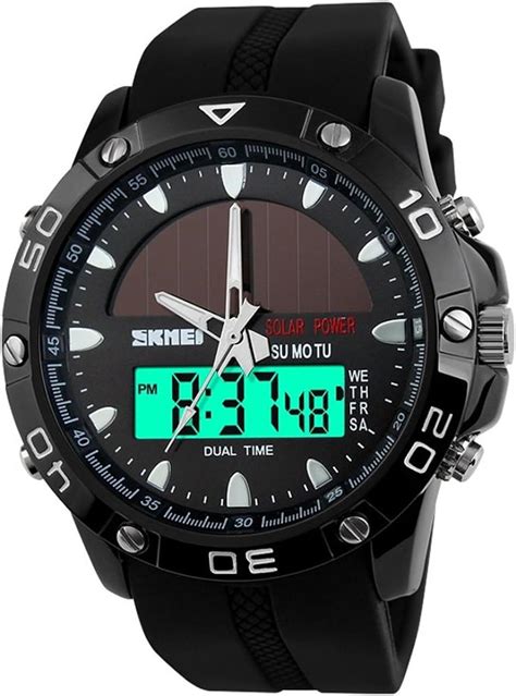tonshen mens led sports digital watch outdoors multifunction military stopwatch date