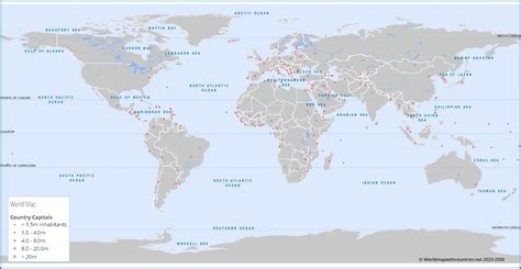 Blank Printable World Map With Countries And Capitals