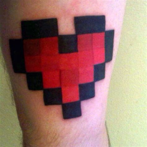 Minecraft Heart Pixel Heart Tattoo Different Tattoos Minecraft Tattoo