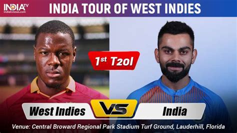 India Vs West Indies 1st T20i Watch Cricket Match Ind Vs Wi Online On