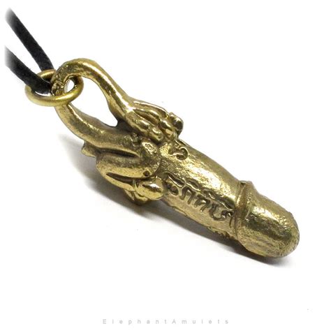 Brass Penis Pendant Necklace Amulet Sex Charm Erotic Jewelry Etsy