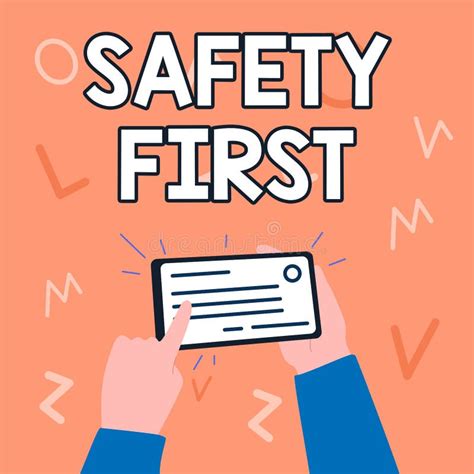 Handwriting Text Safety First Business Concept Best Avoid Any