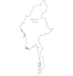 Infoplease is the world's largest free reference site. Myanmar Black White Map Royalty Free Vector Image