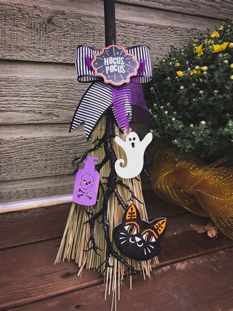 Witches Broom Halloween Decoration Made By Hand Halloween Designs
