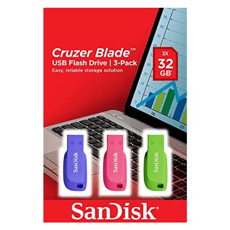 Sandisk Cruzer Blade 3x 32gb Flash Usb Type 20