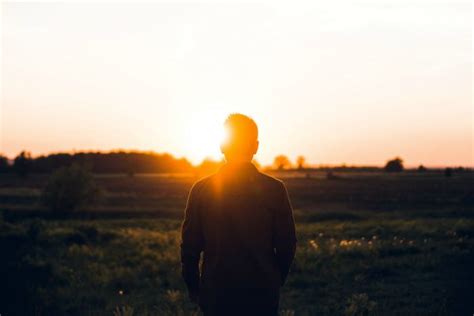 Man Looking Out Into Sunrise Positive Routines