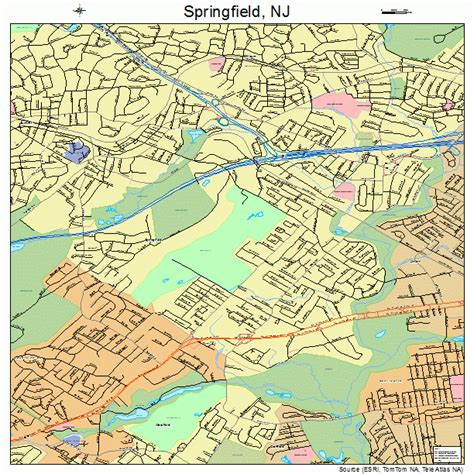 Springfield New Jersey Street Map 3470050