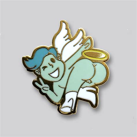 Prideoutlet Lapel Pins Gaypin Angel Booty Lapel Pin
