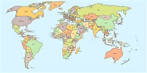 La Ilustracion Del Mapa Mundial Paises Aislados En El Fondo Blanco Images