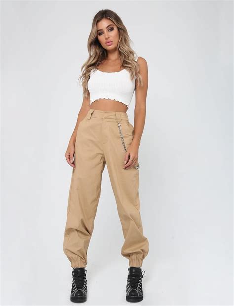 Beige Cargo Pants Womens Fashion Bottoms Other Bottoms On Carousell