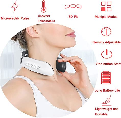 Neck Massager Intelligent Portable Neck Massager With Heat Function 6 Modes 9 Levels Usb