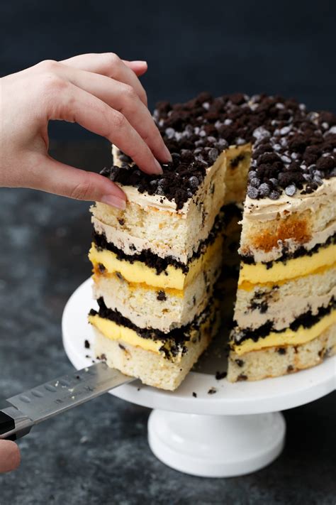 Buttermilk Chocolate Chip Passion Fruit Naked Layer Cake Love And