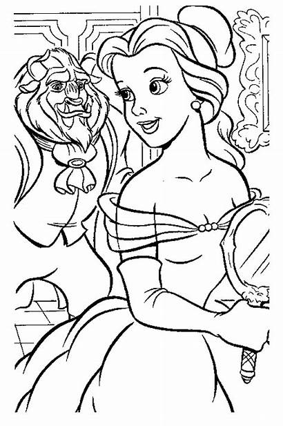 Beast Coloring Beauty Pages Disney Belle Princess