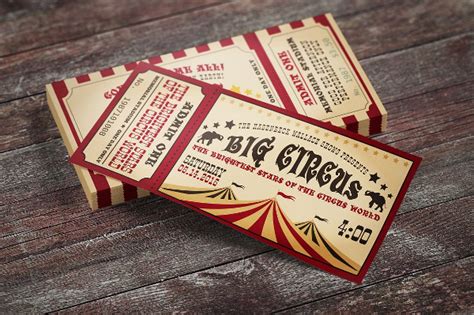 ticket mockup templates  psd vector ai eps downloads