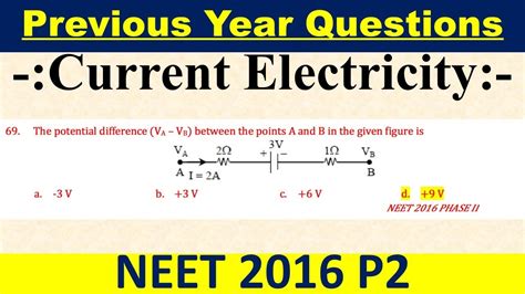 the potential difference va vb between the points a and b in the given figure is youtube